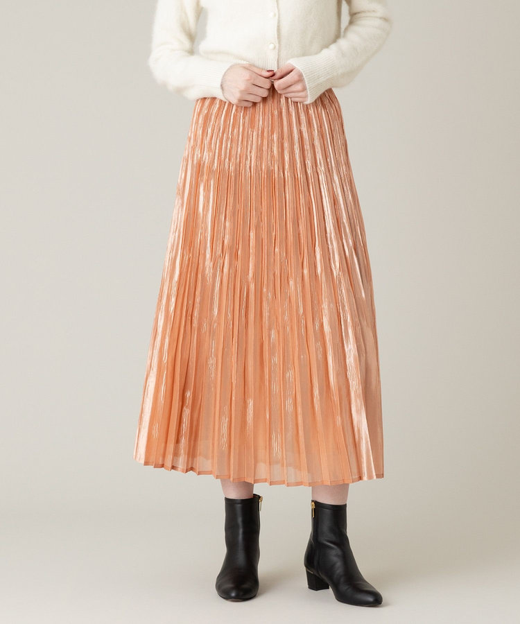 LOULOU WILLOUGHBY 【LOULOU WILLOUGHBY】グロッシーグラデプリーツスカート オレンジ (31)