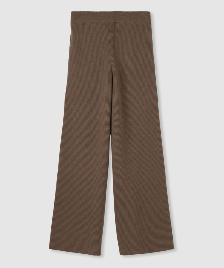 allureville ウールリブニットパンツ ブラウン (81)