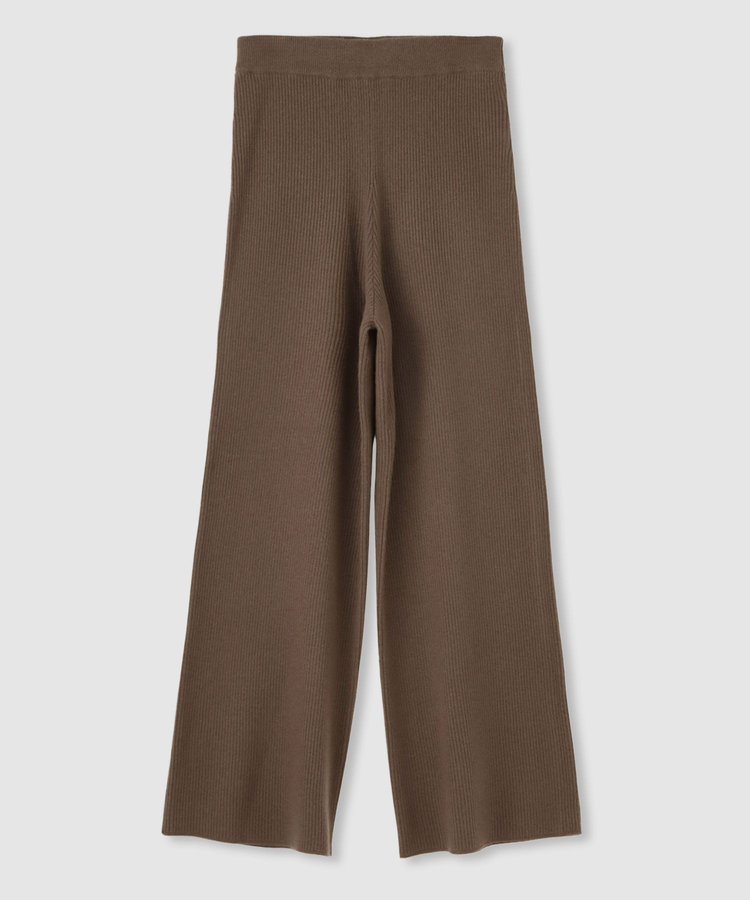 allureville ウールリブニットパンツ ブラウン (81)