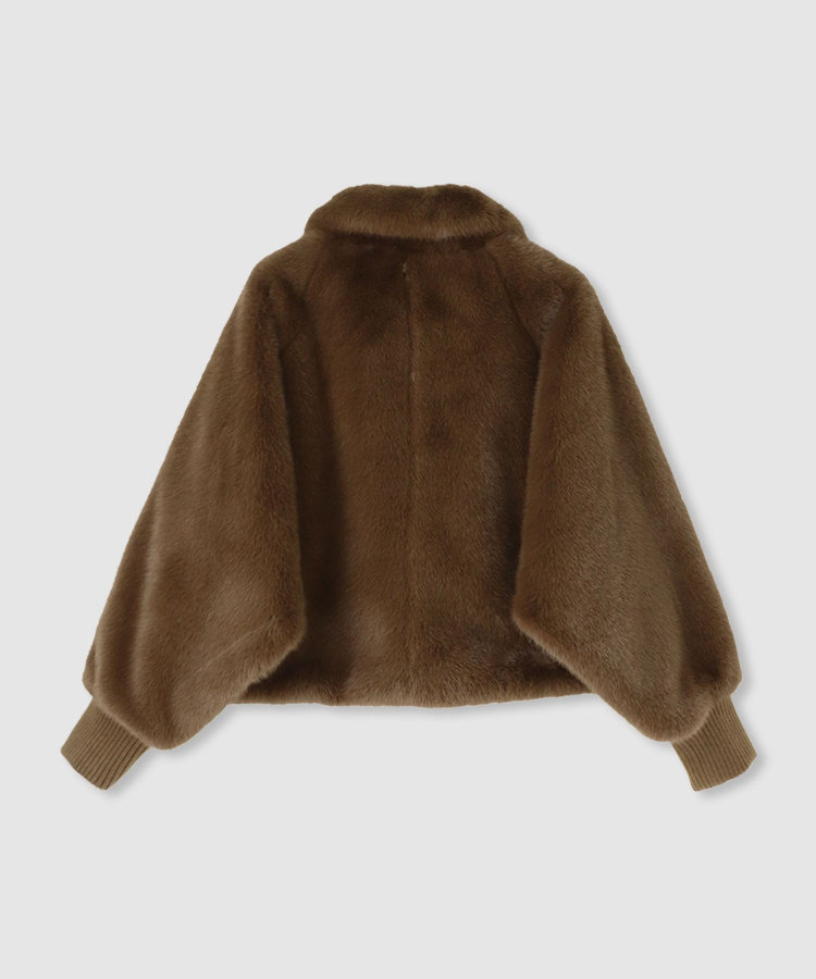 allureville フェイクミンクファーブルゾン モカ (85)