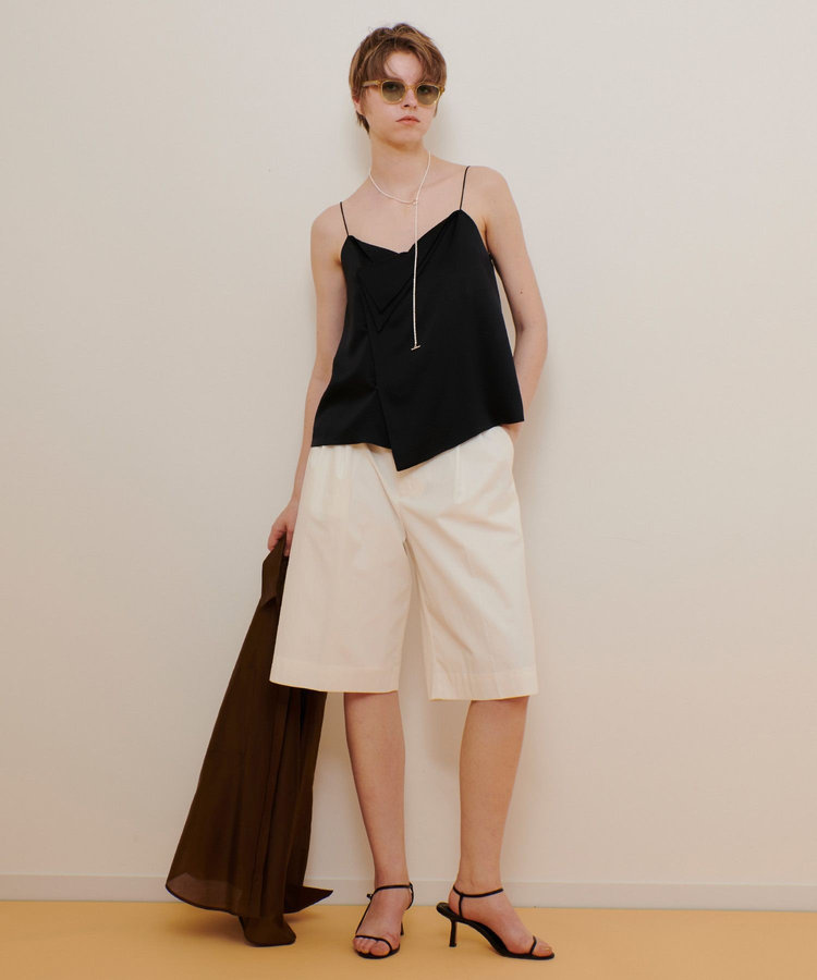 allureville サテンアシメキャミブラウス ブラック (95)