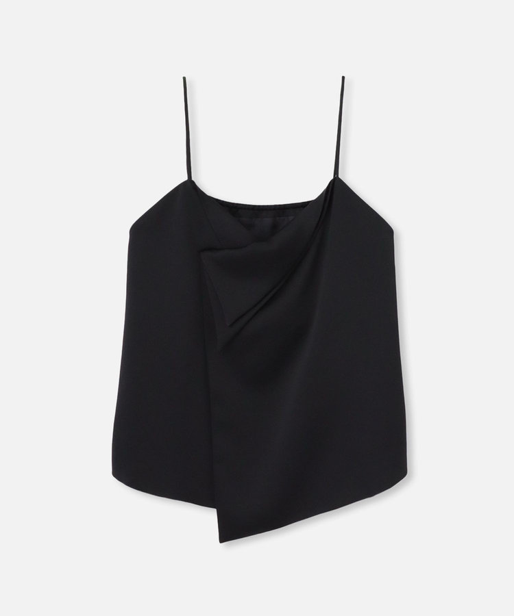 allureville サテンアシメキャミブラウス ブラック (95)