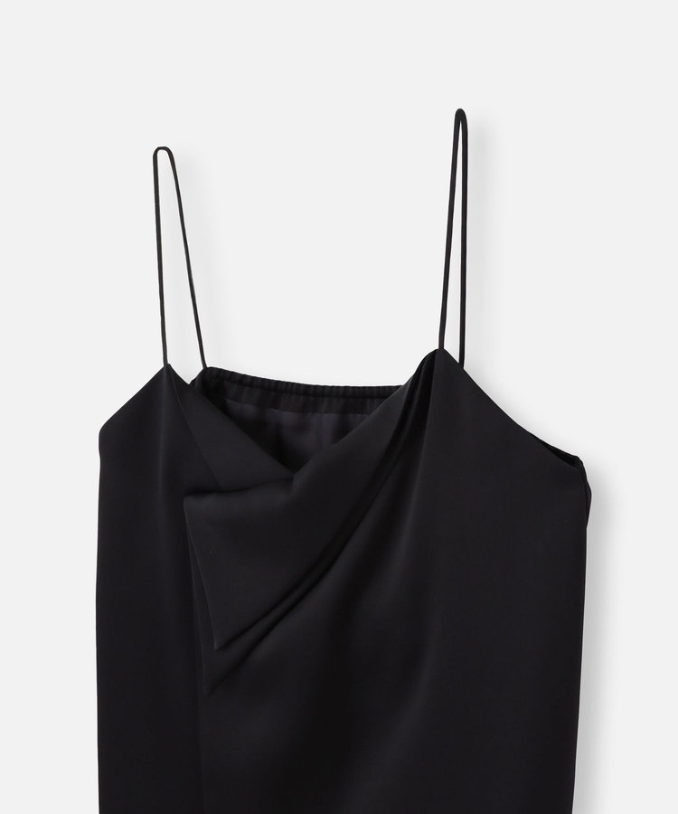 allureville サテンアシメキャミブラウス ブラック (95)