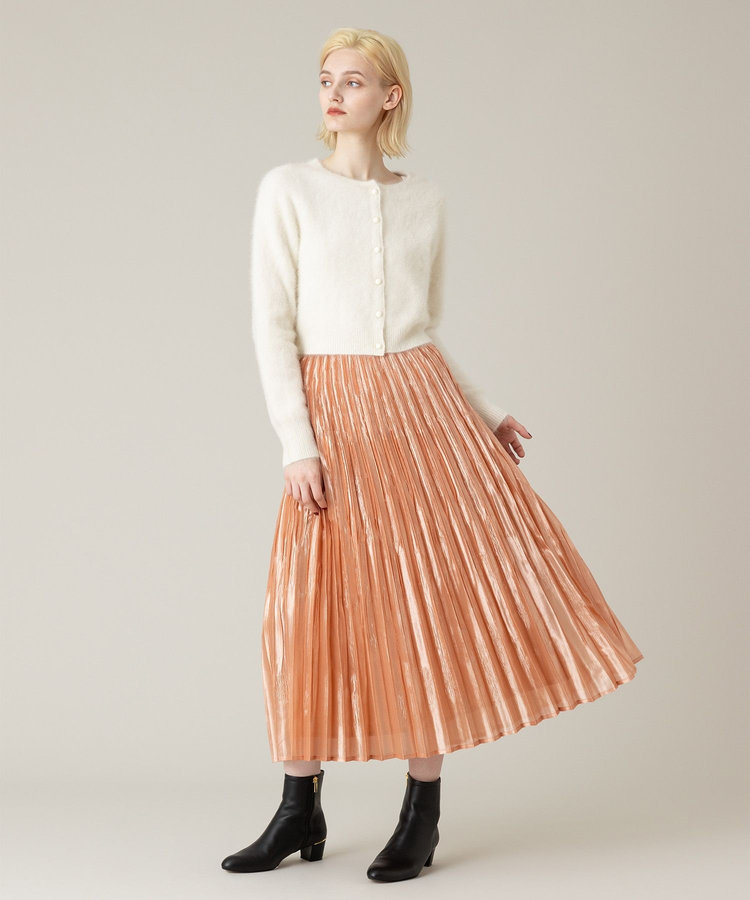 LOULOU WILLOUGHBY 【LOULOU WILLOUGHBY】グロッシーグラデプリーツスカート オレンジ (31)
