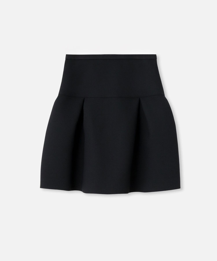 LOULOU WILLOUGHBY 【LOULOU WILLOUGHBY】トリプルクロスミニタックスカート ブラック (95)