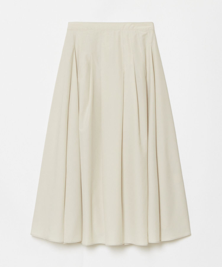 allureville マットタフタアンイーブンタックスカート ライトベージュ (12)