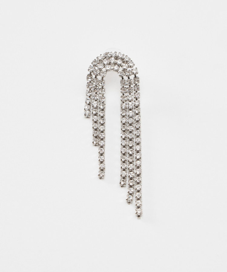 buying 【HELENEZUBELDIA(エレーヌズベルディア)】SWALOVSKI WATERFALL CURVE EARRING クリア (00)