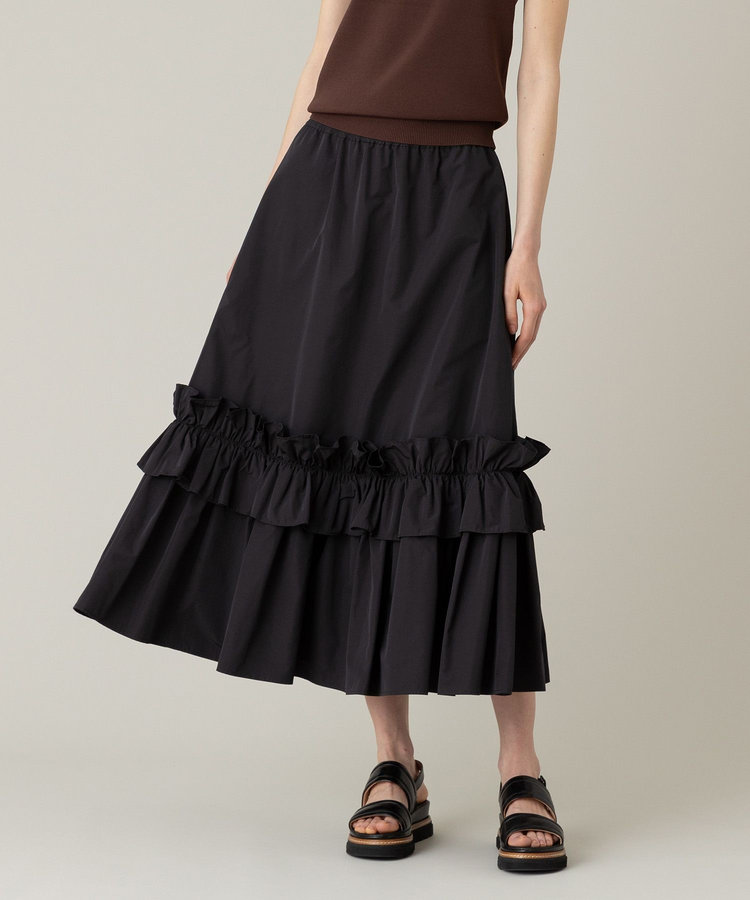 LOULOU WILLOUGHBY 【LOULOU WILLOUGHBY】ハイカウントパピヨンスカート ブラック (95)