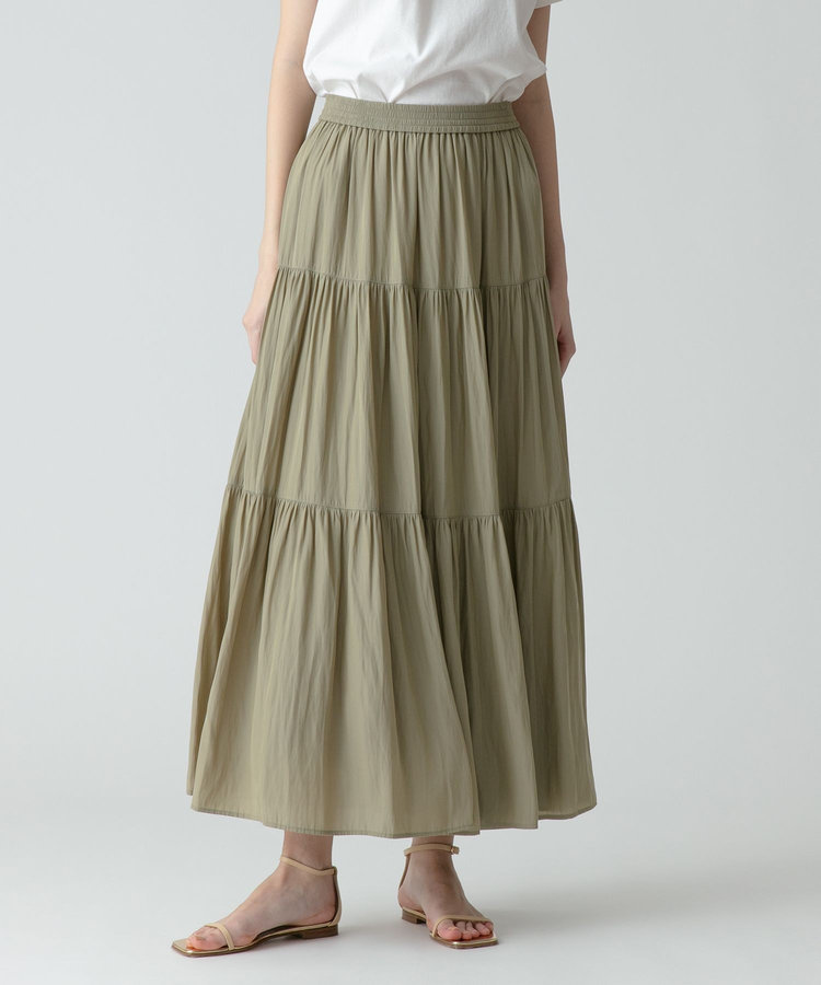 DEMYLEE 新品 ALIANA SKIRT デミリー ピマコットンティアードロング ...