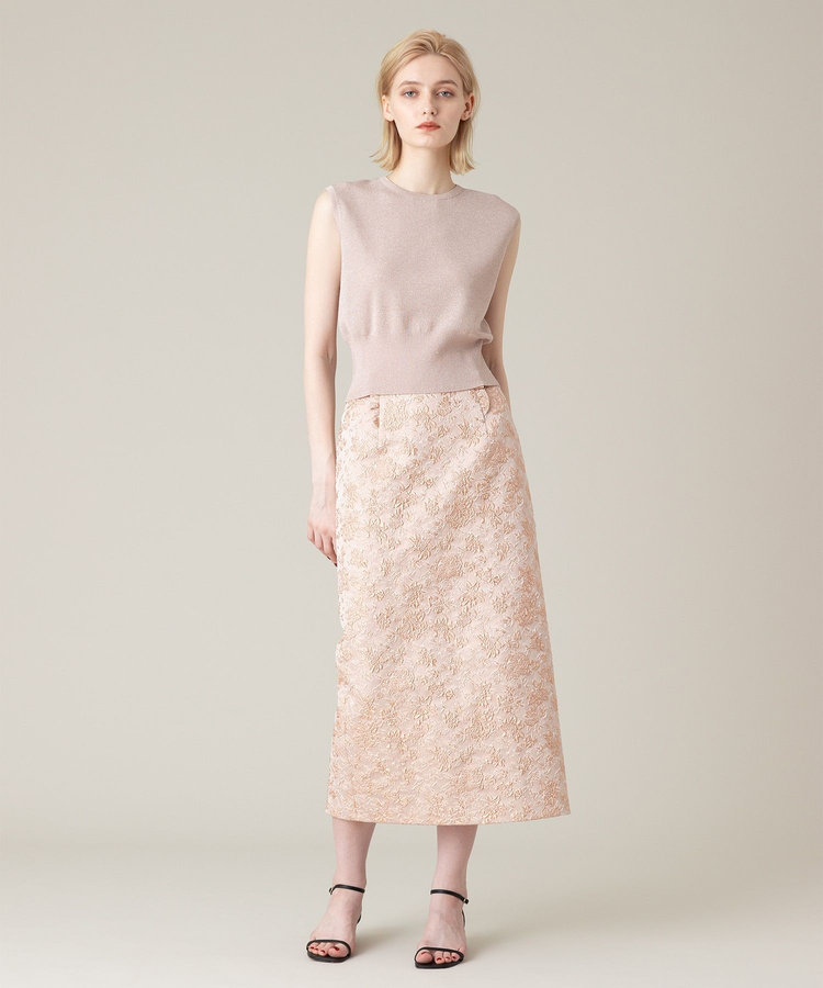 LOULOU WILLOUGHBY 【LOULOU WILLOUGHBY】ラメジャガードスカート ピンク (41)