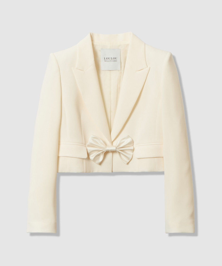 LOULOU WILLOUGHBY 【LOULOU WILLOUGHBY】ダブルクロスショートジャケット オフホワイト (02)