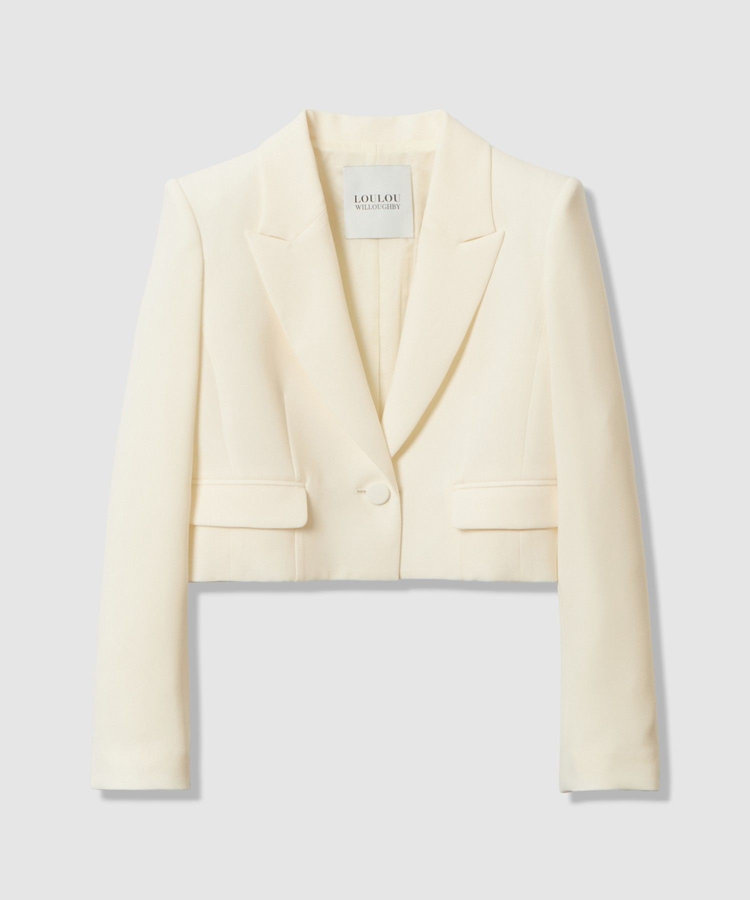 LOULOU WILLOUGHBY 【LOULOU WILLOUGHBY】ダブルクロスショートジャケット オフホワイト (02)