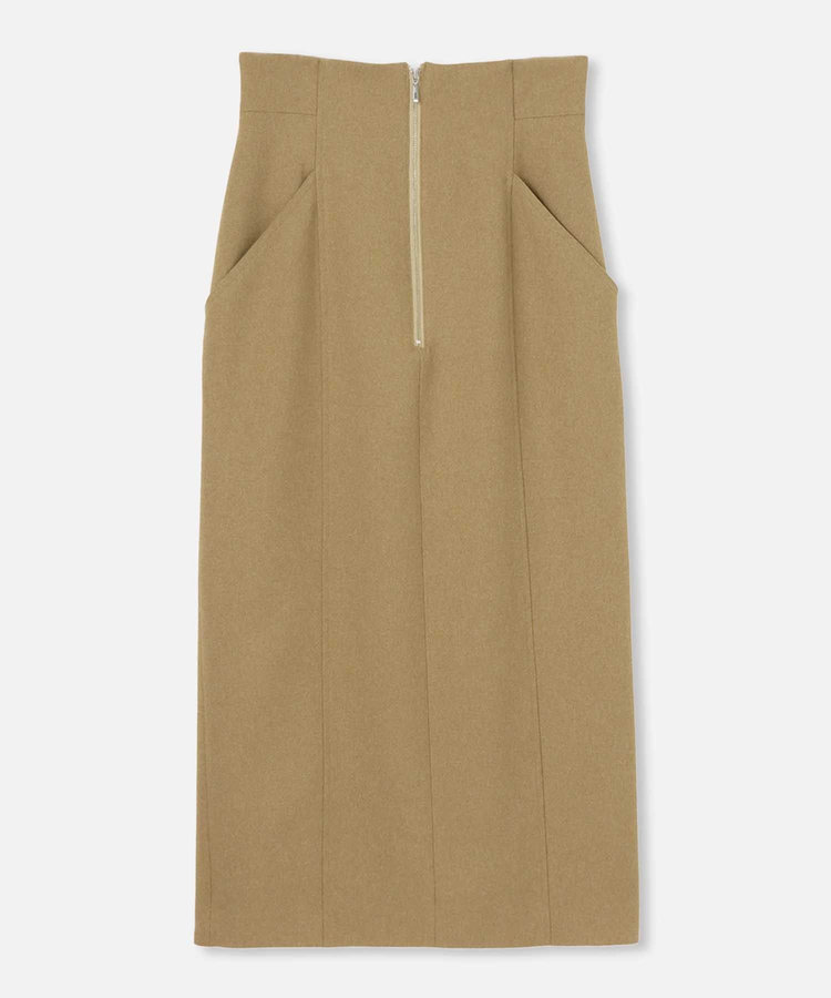 allureville フロントジップサスペンダースカート キャメル (86)