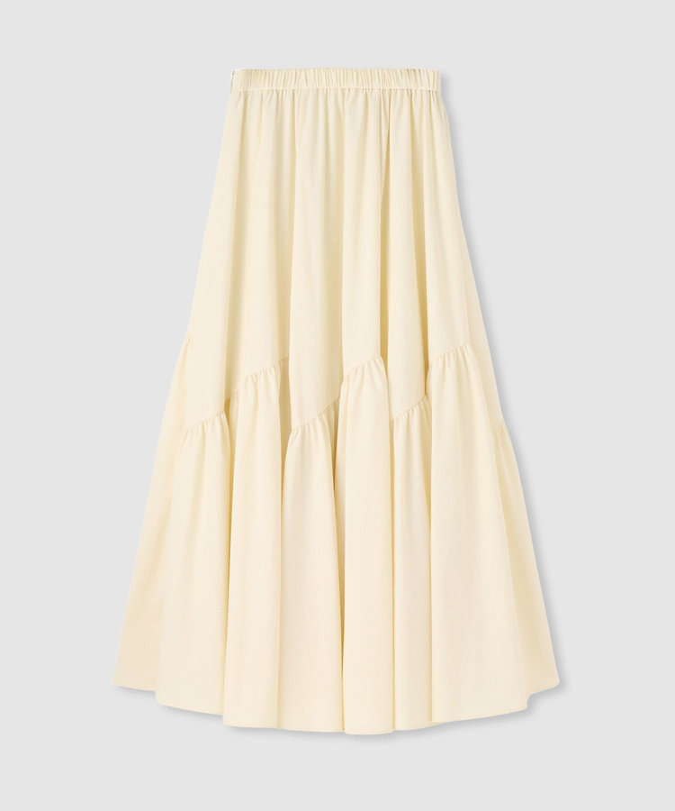 allureville ◇バイヤス切替ギャザースカート アイボリー (04)