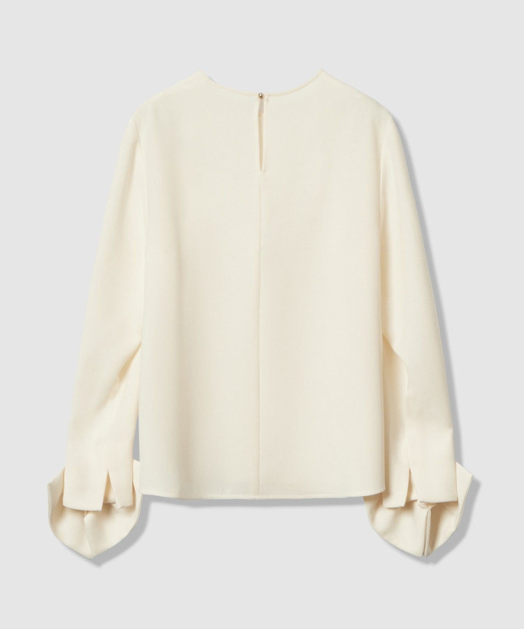 LOULOU WILLOUGHBY 【LOULOU WILLOUGHBY】ダブルクロス袖リボンブラウス オフホワイト (02)