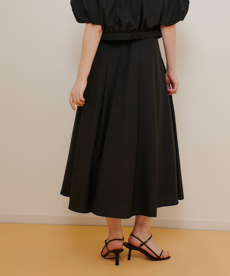 allureville マットタフタアンイーブンタックスカート ブラック (95)