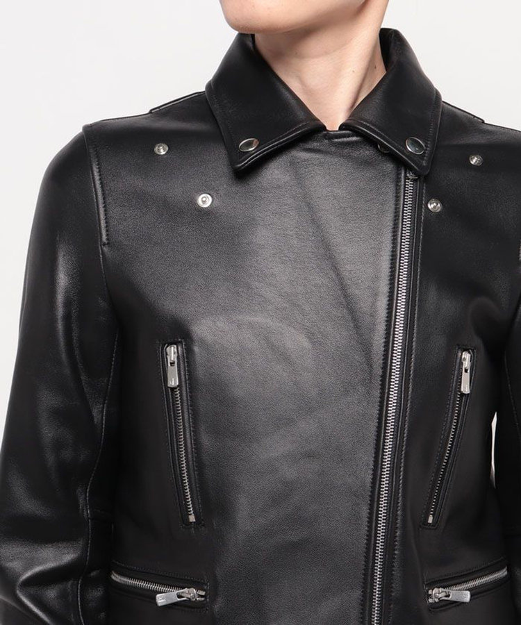 allureville ラムレザーライダース ブラック (95)