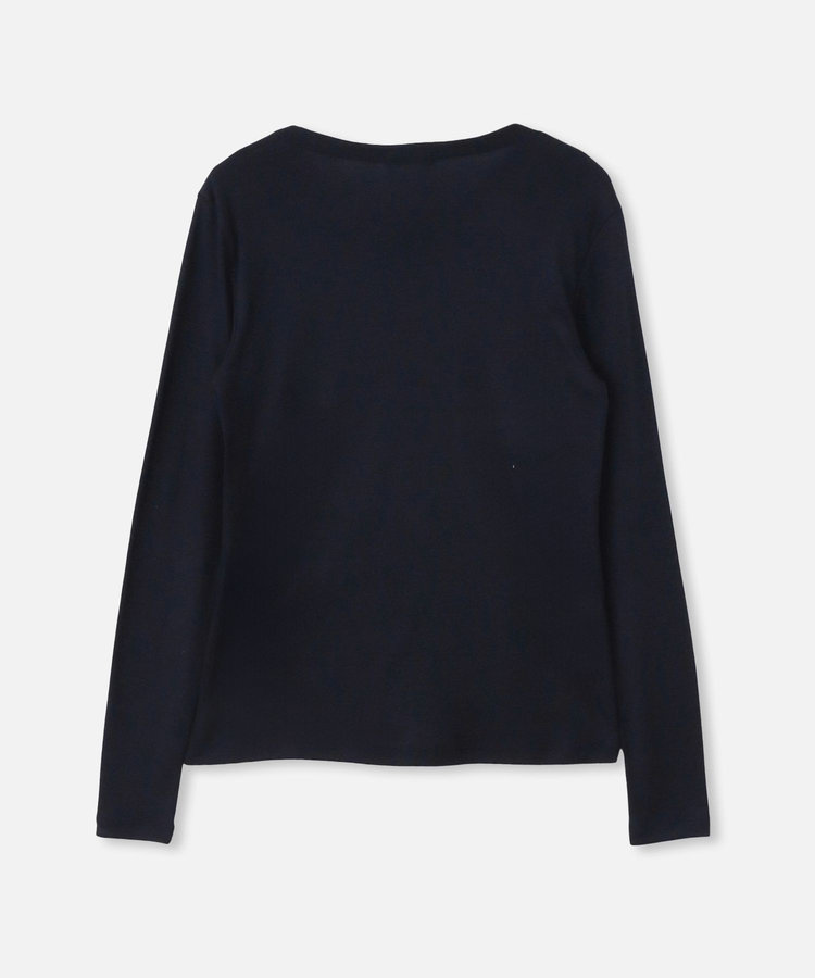 allureville シアーウールフライスプルオーバー ネイビー (65)