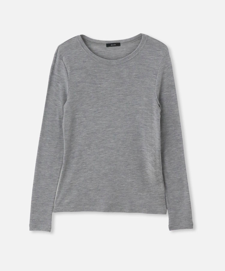 allureville シアーウールフライスプルオーバー グレー (92)