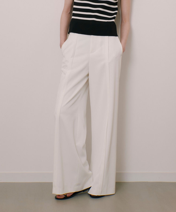 LOULOU WILLOUGHBY 【LOULOU WILLOUGHBY】タックステッチワイドパンツ オフホワイト (02)