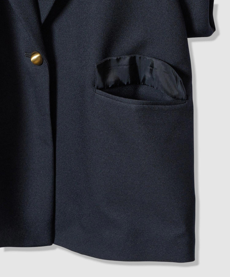 allureville ウールライクポリツイルジレジャケット ネイビー (65)