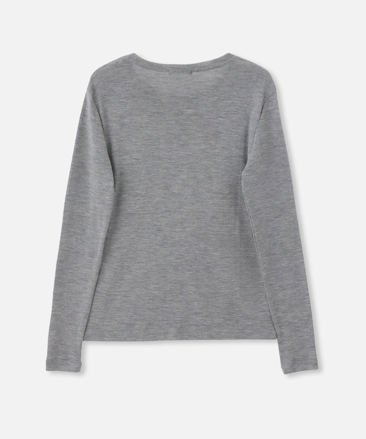 allureville シアーウールフライスプルオーバー グレー (92)
