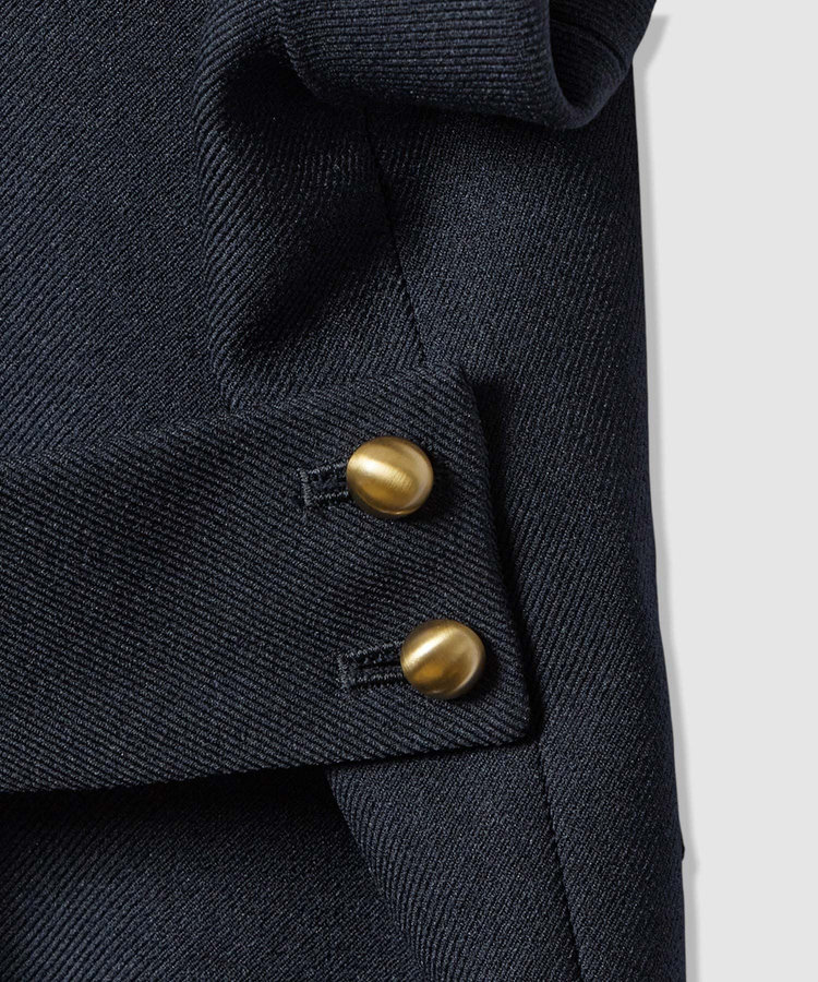 allureville ウールライクポリツイルジレジャケット ネイビー (65)