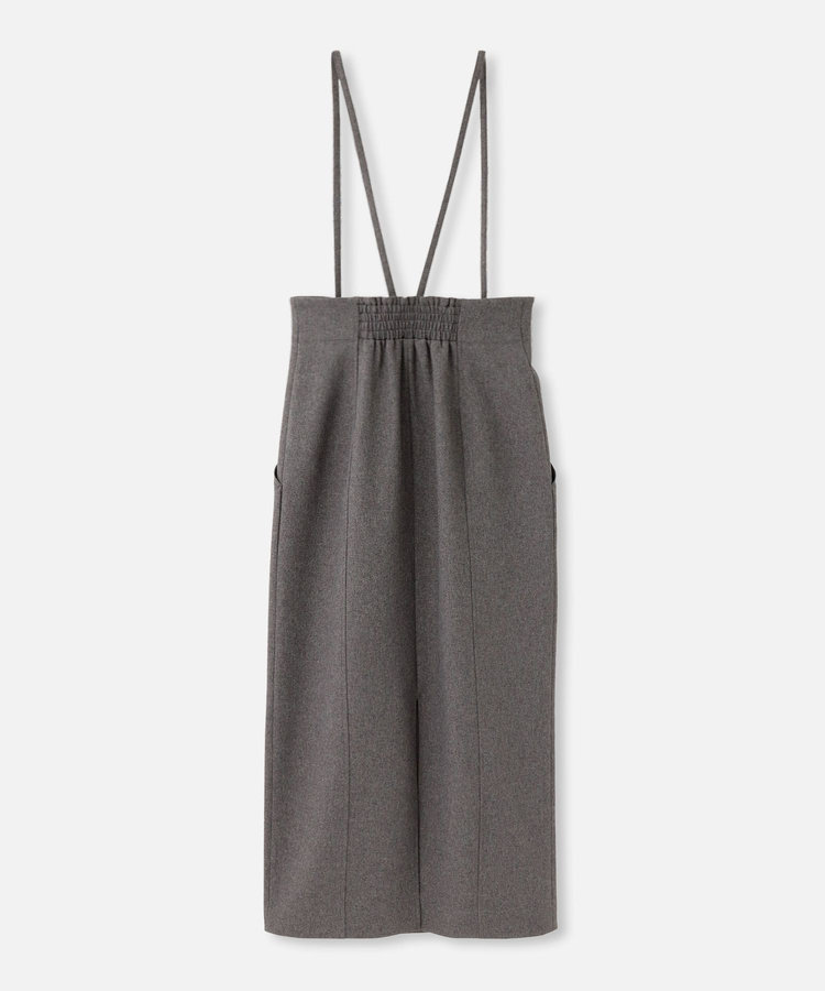 allureville フロントジップサスペンダースカート グレー (93)