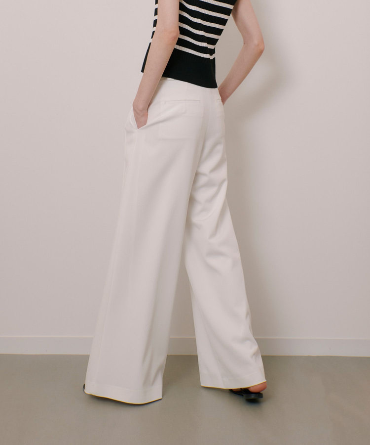 LOULOU WILLOUGHBY 【LOULOU WILLOUGHBY】タックステッチワイドパンツ オフホワイト (02)