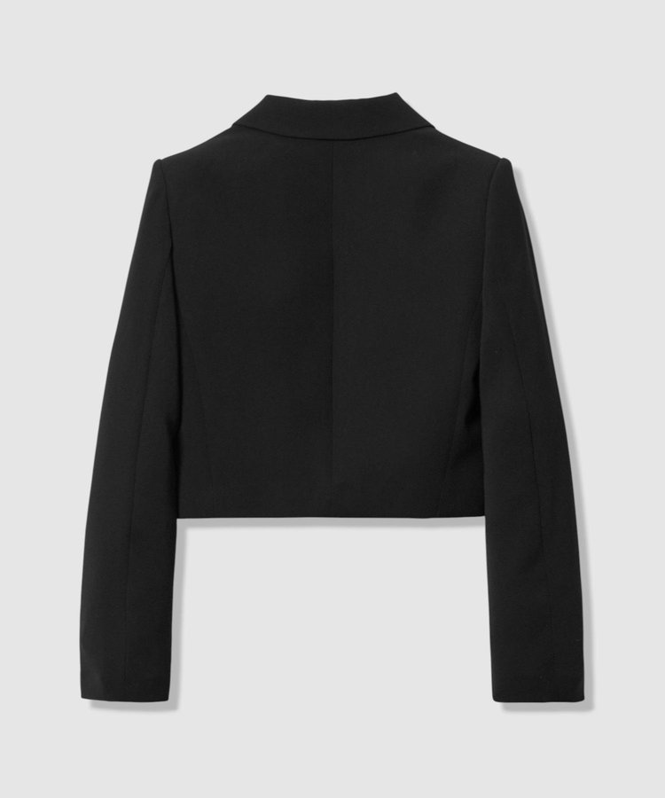 LOULOU WILLOUGHBY 【LOULOU WILLOUGHBY】ダブルクロスショートジャケット ブラック (95)