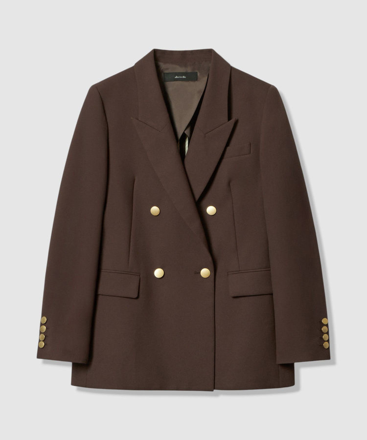 allureville TRストレッチダブルジャケット ダークブラウン (82)