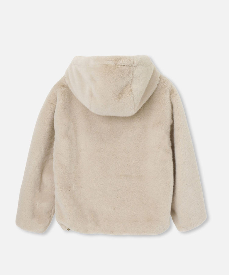 buying 【HERNO(ヘルノ－)】 HOODED ZIPPER SHORT FUR ベージュ (11)
