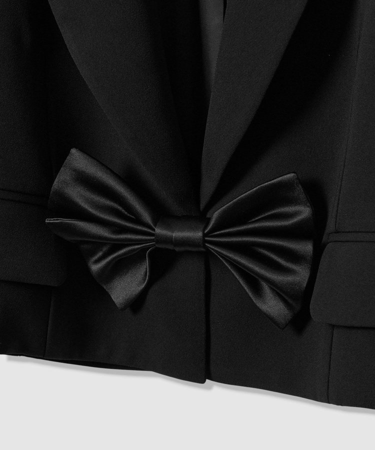 LOULOU WILLOUGHBY 【LOULOU WILLOUGHBY】ダブルクロスショートジャケット ブラック (95)