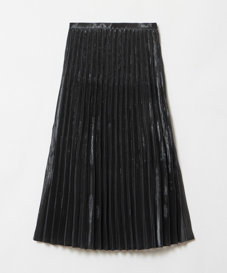 LOULOU WILLOUGHBY 【LOULOU WILLOUGHBY】グロッシーグラデプリーツスカート ブラック (95)