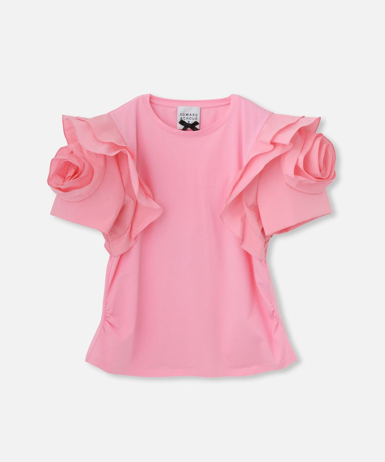 buying 【EDWARD ACHOUR(エドワード アシュール)】FLOWER RUFFLE SLEEVE CS ライトピンク (42)