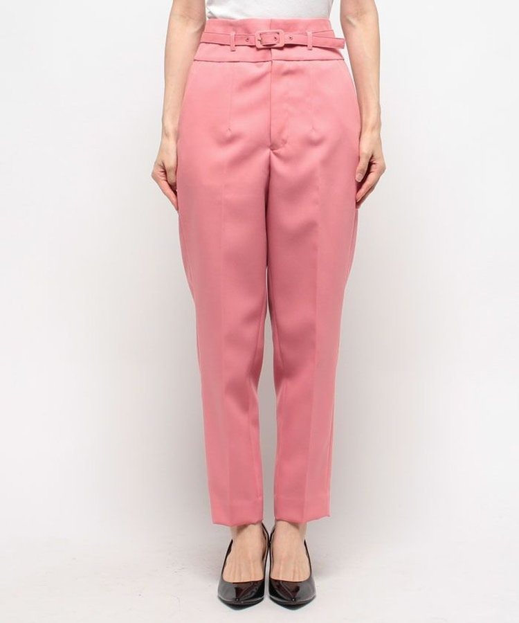 LOULOU WILLOUGHBY 【LOULOU WILLOUGHBY】T/Wギャバテーパードパンツ ピンク (41)