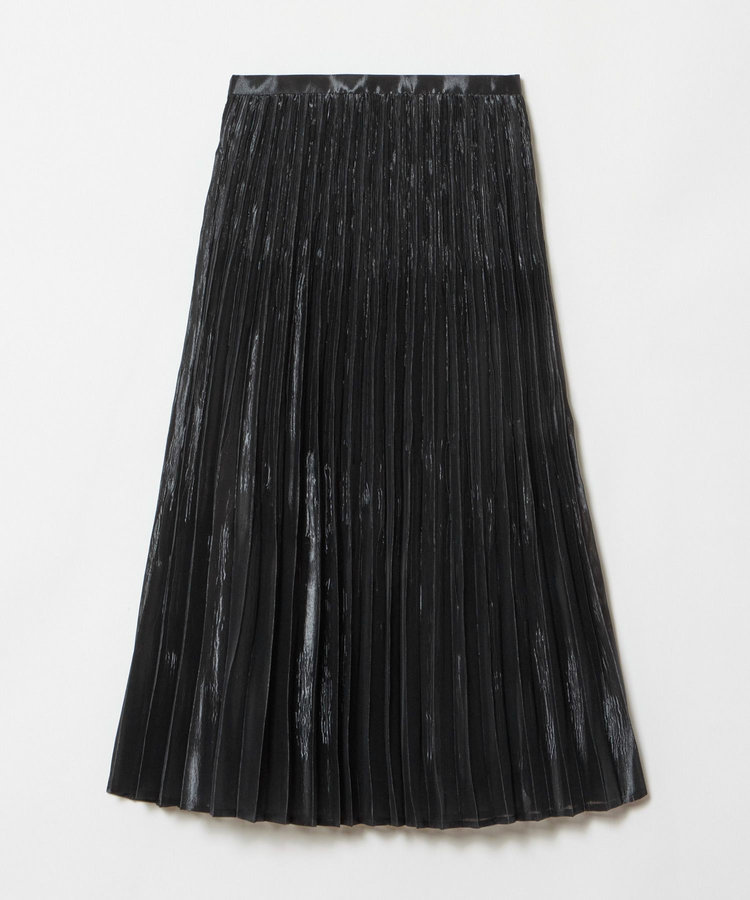 LOULOU WILLOUGHBY 【LOULOU WILLOUGHBY】グロッシーグラデプリーツスカート ブラック (95)