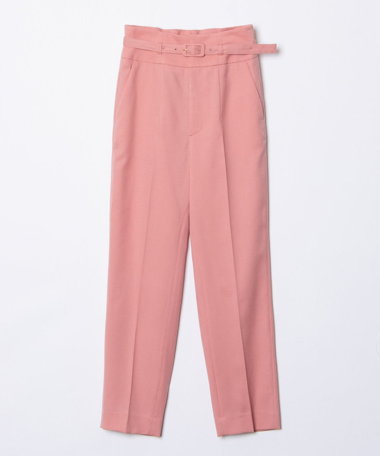 LOULOU WILLOUGHBY 【LOULOU WILLOUGHBY】T/Wギャバテーパードパンツ ピンク (41)