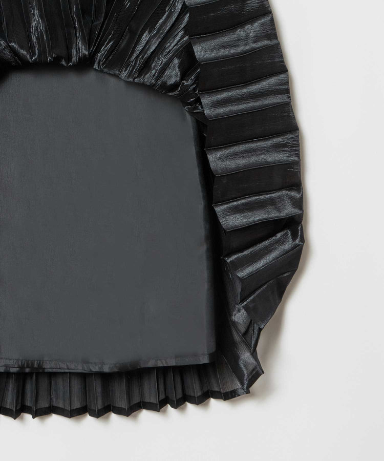 LOULOU WILLOUGHBY 【LOULOU WILLOUGHBY】グロッシーグラデプリーツスカート ブラック (95)
