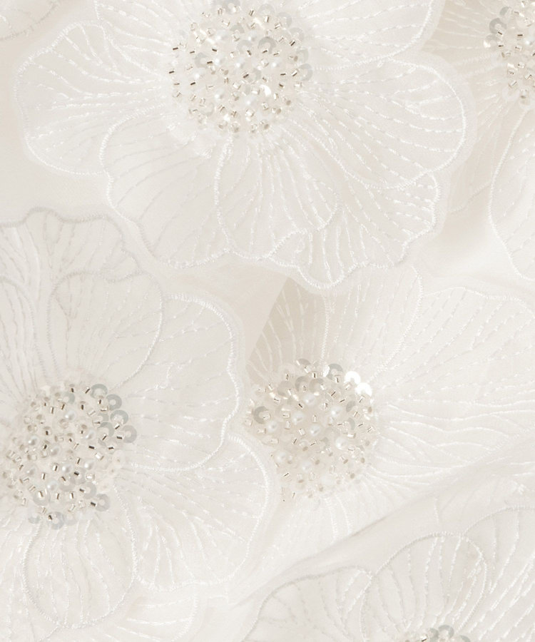 LOULOU WILLOUGHBY 【LOULOU WILLOUGHBY】オーガンフラワーブラウス ホワイト (01)