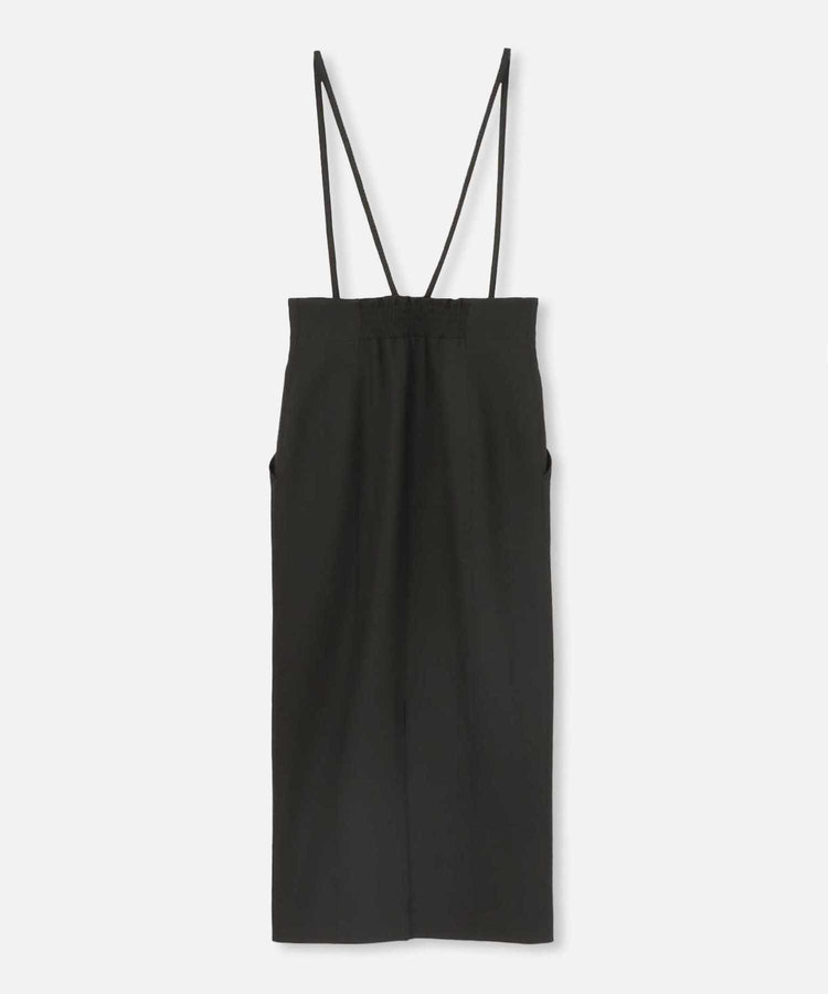 allureville フロントジップサスペンダースカート ブラック (96)