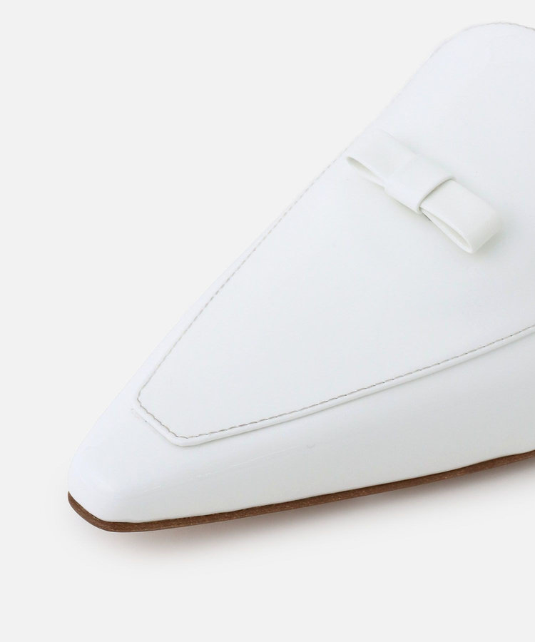 buying 【NEBULONI E.(ネブローニ)】 POINTED TIE MULE オフホワイト (02)