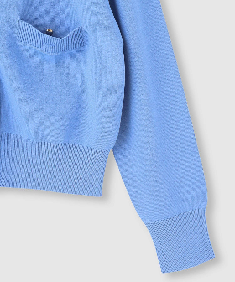 allureville ◇ポケットクルーカーディガン ブルー (61)