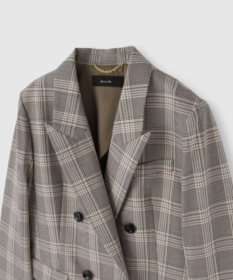 allureville TRストレッチダブルジャケット ブラウン系 (88)