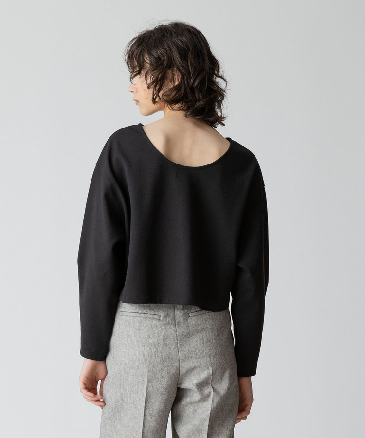 allureville ブークレーダンボールクロップドプルオーバー ブラック (95)