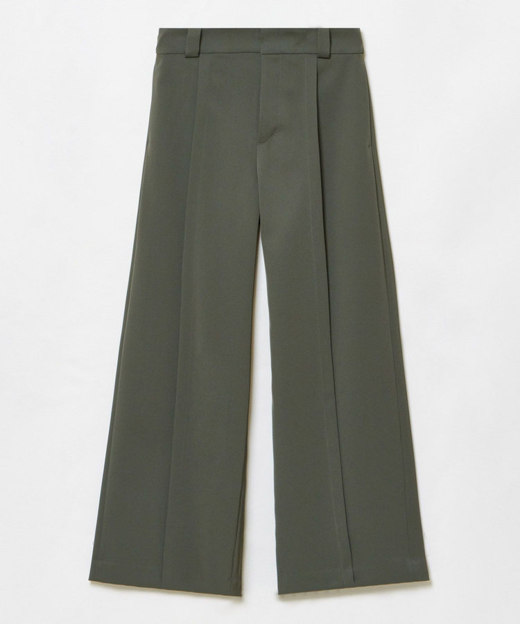 LOULOU WILLOUGHBY 【LOULOU WILLOUGHBY】タックステッチワイドパンツ カーキ (76)