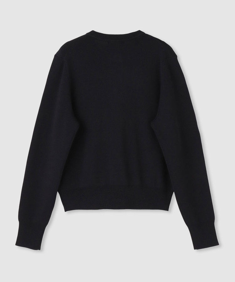 allureville ◇ポケットクルーカーディガン ブラック (95)