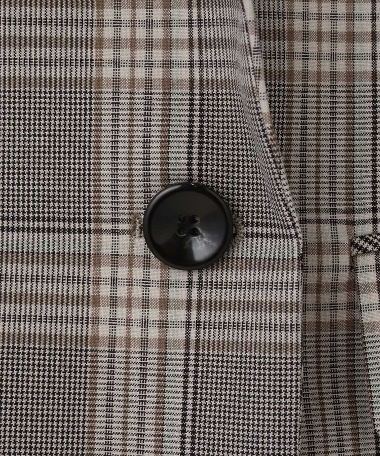 allureville TRストレッチダブルジャケット ブラウン系 (88)