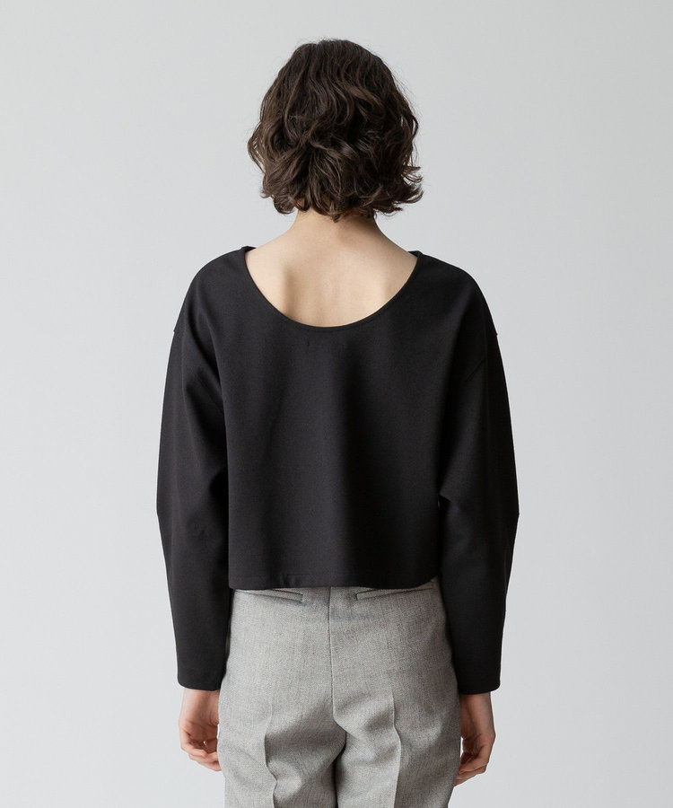 allureville ブークレーダンボールクロップドプルオーバー ブラック (95)