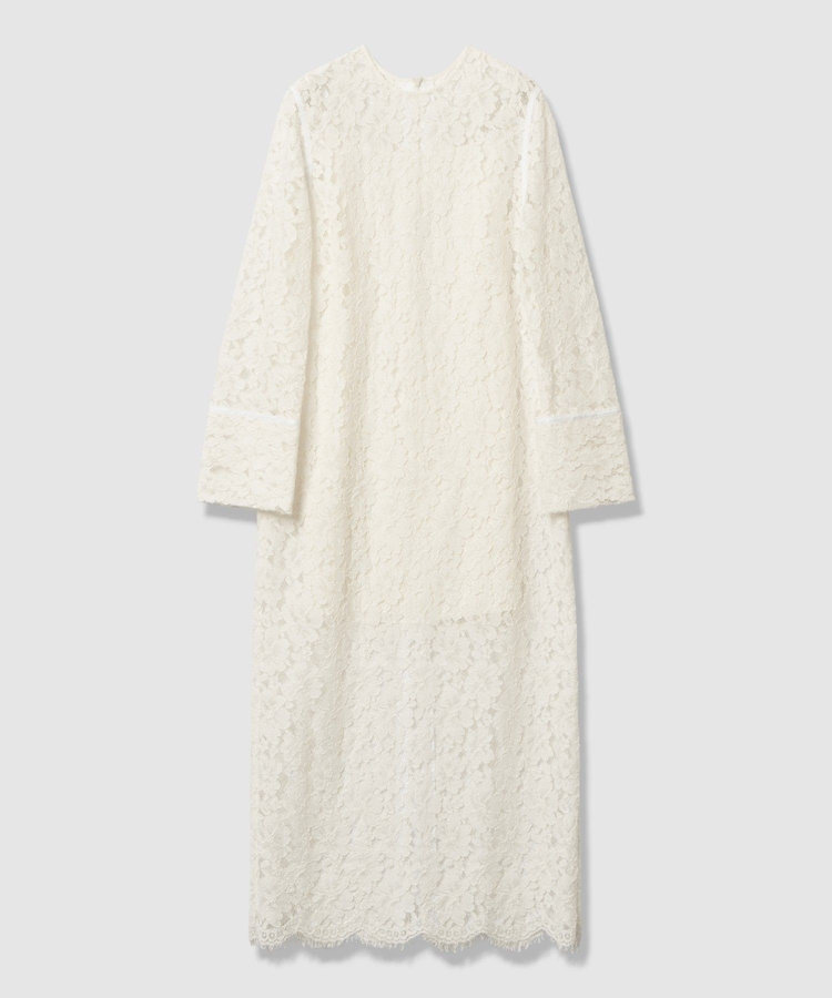 LOULOU WILLOUGHBY 【LOULOU WILLOUGHBY】パールネックレースワンピース オフホワイト (02)